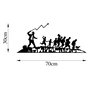 Wallity Accesorio Decorativo de Pared de Metal Negro 30x70 cm 1.5mm Grosor